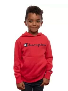 Champion hoodie, Red & Black, youth XS